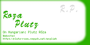 roza plutz business card